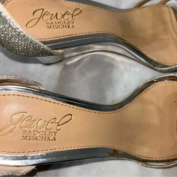 Jewel Badgley Mischka Hunt Women's Sandal, Silver, 6 - Picture 4 of 13